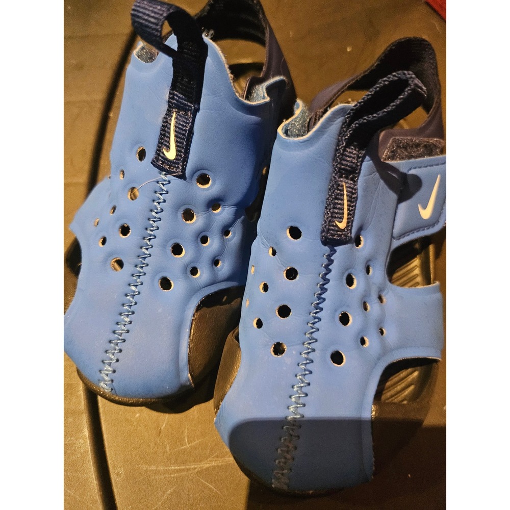 Nike Sunray Protect 2 TD Blue Black Toddler Sandals 943827-403 Size 7C